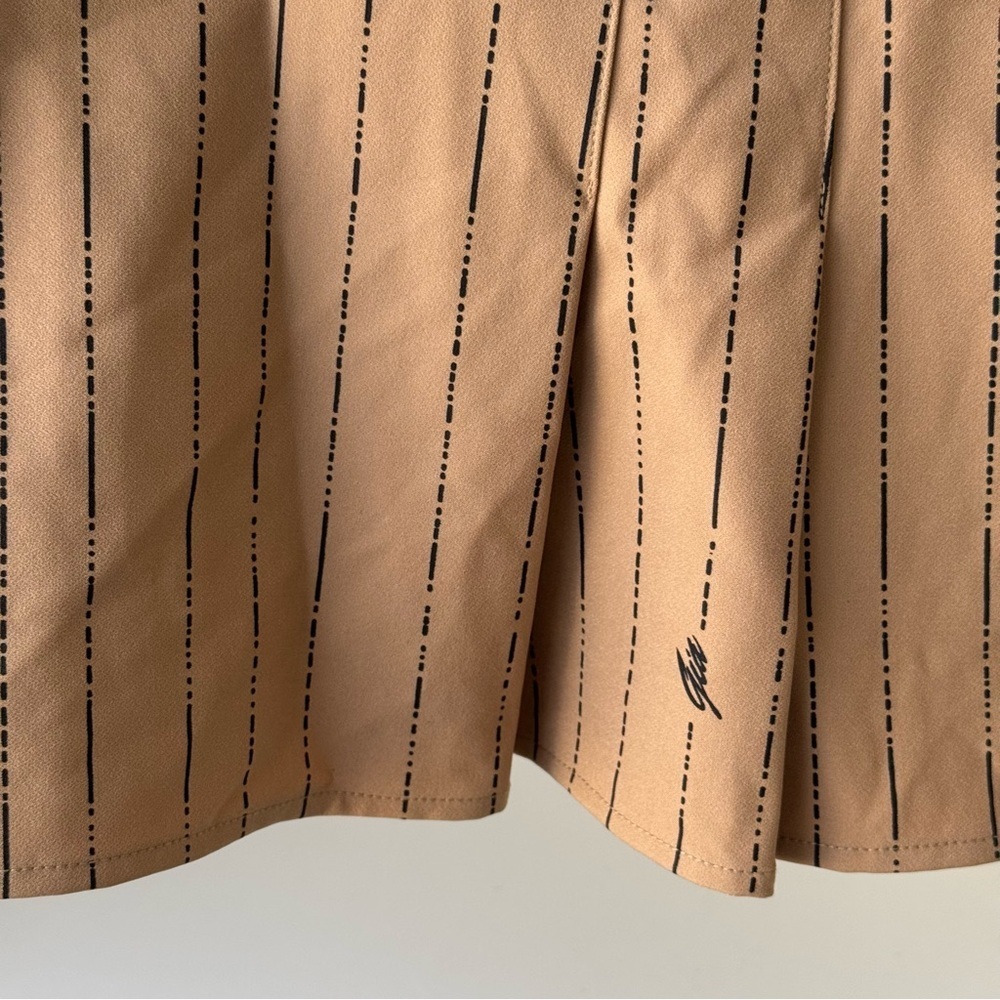 I.AM.GIA Heather Skirt in Tan Pinstripe - Picture 5 of 8